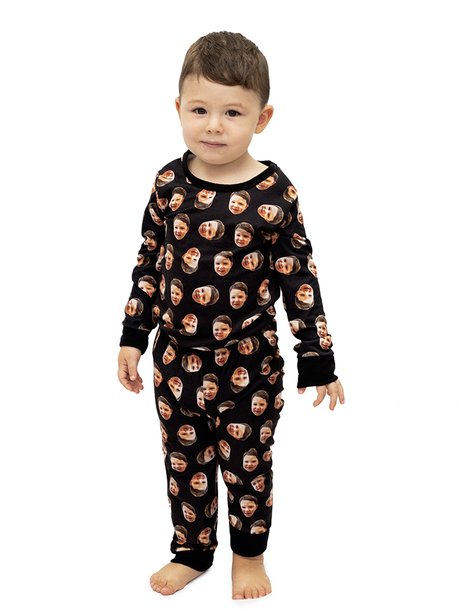 Pijama boddy baby personalizado longo preto
