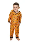 Pijama boddy baby longo laranja