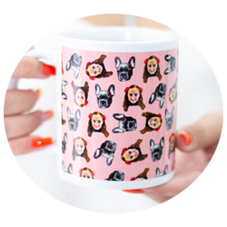 caneca personalizada rosa