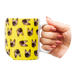 caneca personalizada amarela