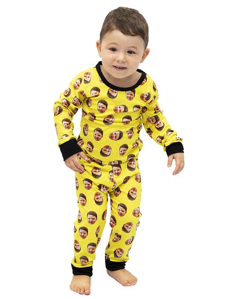 Pijama personalizado body baby longo amarelo