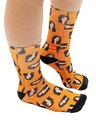 Meia personalizada laranja