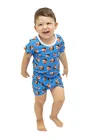 Pijama body baby curto personalizado azul