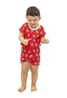 Pijama body baby curto personalizado vermelho