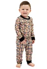 Pijama body baby personalizado longo caqui