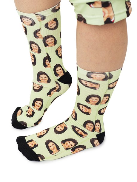 04 pijama personalizado feminino longo fronha tapa olho meia verde menta