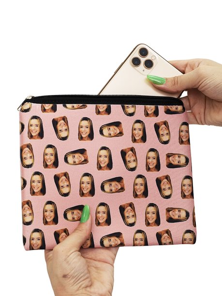 01 necessaire personalizada rosa salmao