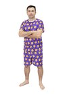 02 pijama personalizado masculino curto roxo