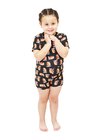 02 pijama personalizado body baby curto preto
