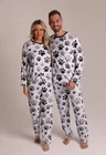 04 pijama casal longo patinhas preto e branco