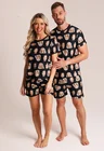 08 pijama casal personalizado com foto curto preto