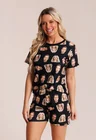 12 pijama casal personalizado com foto curto preto