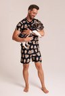 21 pijama casal personalizado com foto curto preto