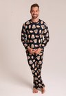 19 pijama casal personalizado com foto longo preto
