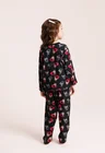 07 pijama infantil longo e roupa pet personalizado preto