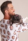 26 pijama casal personalizado com foto longo branco