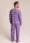 04 pijama casal personalizado com foto longo roxo m g