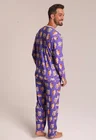 05 pijama casal personalizado com foto longo roxo m g