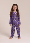 21 pijama casal personalizado com foto longo roxo m g