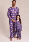 28 pijama casal personalizado com foto longo roxo m g