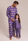 29 pijama casal personalizado com foto longo roxo m g