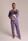 30 pijama casal personalizado com foto longo roxo m g