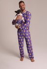31 pijama casal personalizado com foto longo roxo m g