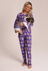 34 pijama casal personalizado com foto longo roxo m g