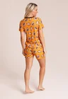 15 pijama casal personalizado com foto curto laranja