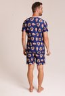 03 pijama personalizado masculino curto azul marinho