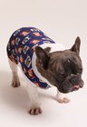 05 tal mae tal pet personalizado pijama feminino curto e roupa pet azul marinho