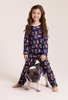 30 pijama personalizado infantil longo azul marinho