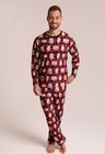 02 pijama personalizado masculino longo xadrez red