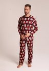 05 pijama personalizado masculino longo xadrez red