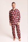06 pijama personalizado masculino longo xadrez red