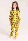 04 pijama personalizado feminino longo amarelo