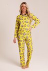 11 pijama personalizado feminino longo amarelo