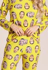 13 pijama personalizado feminino longo amarelo