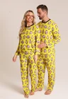14 pijama personalizado feminino longo amarelo
