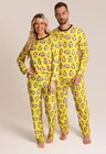 15 pijama personalizado feminino longo amarelo