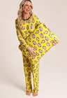25 pijama personalizado feminino longo amarelo