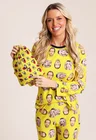 27 pijama personalizado feminino longo amarelo