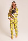 33 pijama personalizado feminino longo amarelo