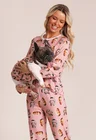 21 pijama personalizado feminino longo rosa salmao