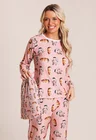31 pijama personalizado feminino longo rosa salmao