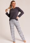 42 pijama feminino longo grey