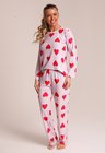 01 pijama feminino longo coracoes love