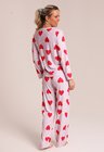06 pijama feminino longo coracoes love