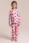12 pijama feminino longo coracoes love