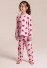 13 pijama feminino longo coracoes love